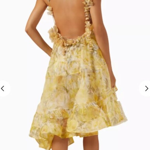 NWT Authentic Zimmerman Asymmetrical Harmony Peony Floral Dress SZ 1  US 6 - Picture 3 of 15